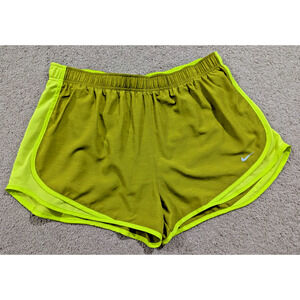Nike Tempo women's sz XXL Running Shorts brief lined bright green/yellow 1172